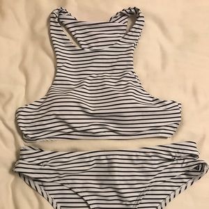 Striped bikini set